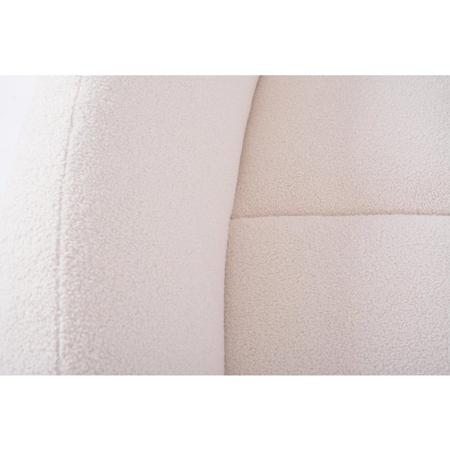 Mid-Century White Teddy Fur Capri Sofa attributed to Johannes Andersen, 1960s For Sale - Image 15 of 18