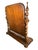 Brown Vintage Vanity Mirror - Antique Wooden Dresser Tabletop Tilting Tilt Mirror - Chippy Rustic Painted Wood Mirror For Sale - Image 8 of 9