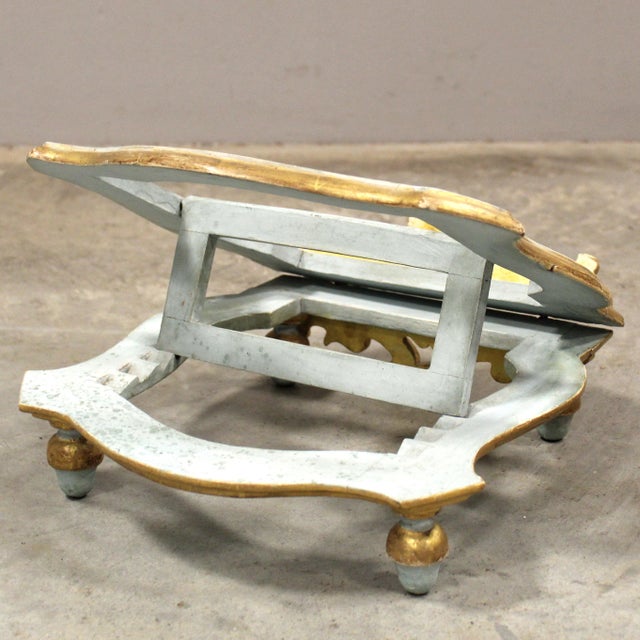 18th Century Antique Laquered and Gilded Table Lectern, Italy, 1700s For Sale - Image 5 of 13
