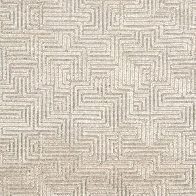 Sample - Schumacher Lisboa Velvet Fabric in Moonstone For Sale