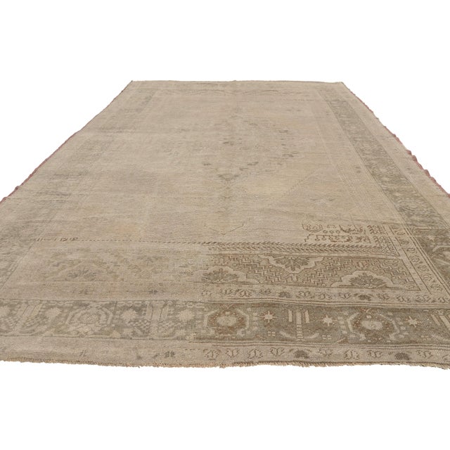 Contemporary Vintage Turkish Oushak Rug, 06'05 X 11'01 For Sale - Image 3 of 10