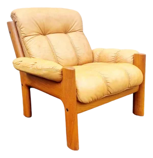 Mid-Century Modern Teak & Leather Framed Armchair by Ekornes Stressless, Norway, 1980s