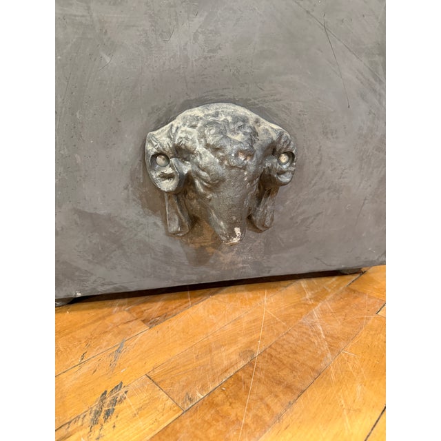 French French Lead and Zinc Ram’s Head Garden Planter, Circa 1920 For Sale - Image 3 of 10