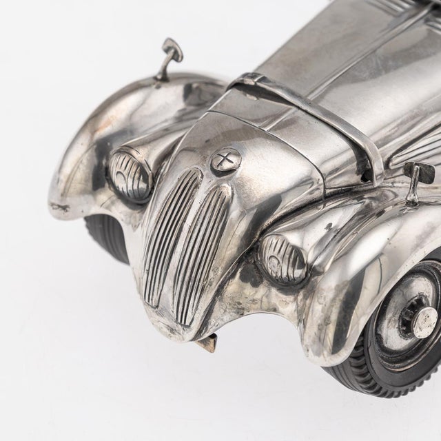 Vintage Silver BMW 328 Roadster Model Car, 1960s For Sale - Image 10 of 18