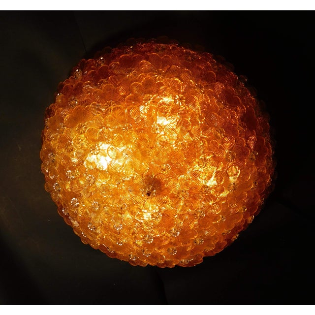 Goldenrod 1960s Millefiori Flush Mount by Barovier E Toso For Sale - Image 8 of 8