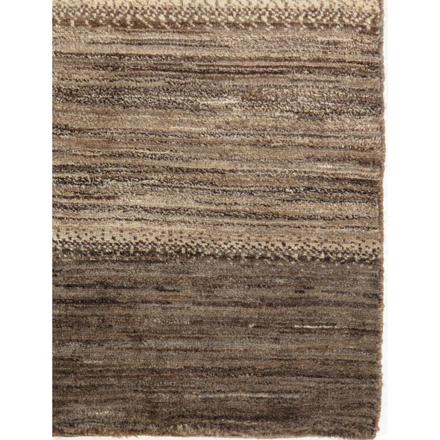 Contemporary 1980s Hand-Knotted Persian Gabbeh Wool Rug 6'7" X 9'1" For Sale - Image 3 of 5