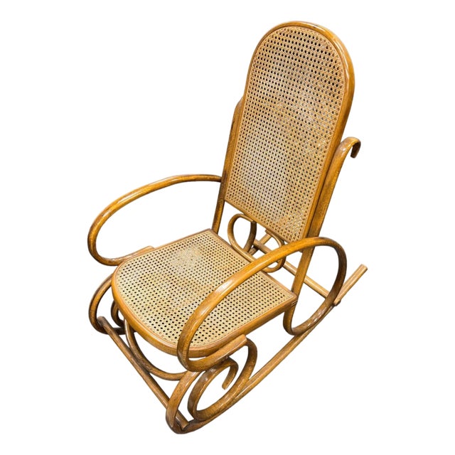Classic Thonet-Style Bentwood Rocking Chair For Sale