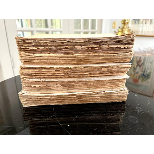 Antique Early 1900s French Unbound Library Books - Set of 5 For Sale - Image 4 of 8