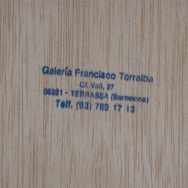 Manuel Rufi Gibert, Geometric Abstraction in Red, 1990s, Oil on Board For Sale - Image 8 of 9