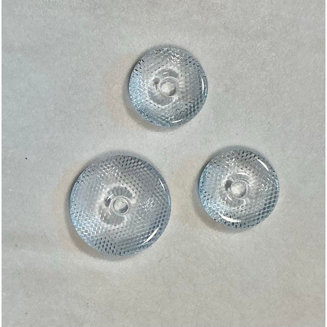 Glass Vintage 1970s Holmegaard Trigona Clear Glass Candle Holders, Set of 3 For Sale - Image 7 of 12
