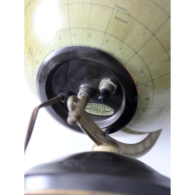 Metal Replogle Illuminated Globe Circa 1949 For Sale - Image 7 of 13