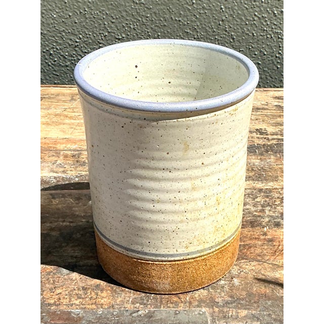 Ceramic Vintage Original Studio Pottery Vase For Sale - Image 7 of 12