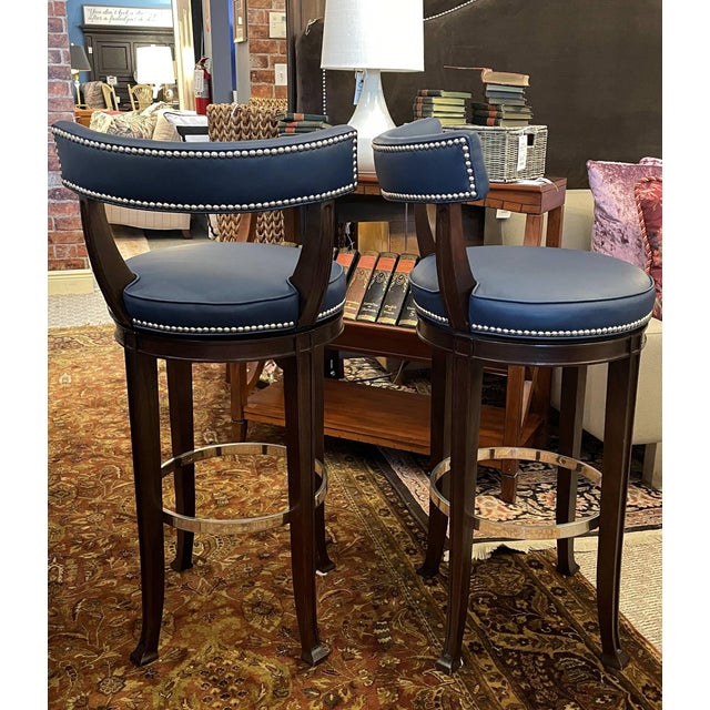 Hickory Chair Newbury Swivel Bar Stools a Pair Chairish