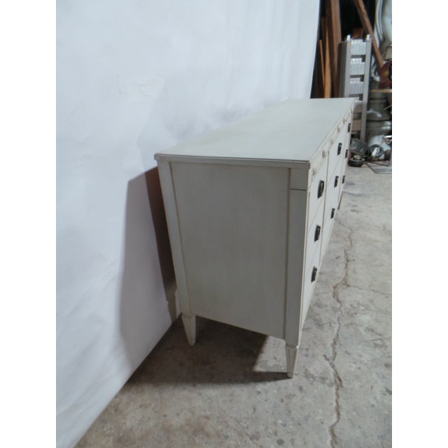 1950s Gustavian Style Unique 9 Drawer Dresser For Sale - Image 5 of 10