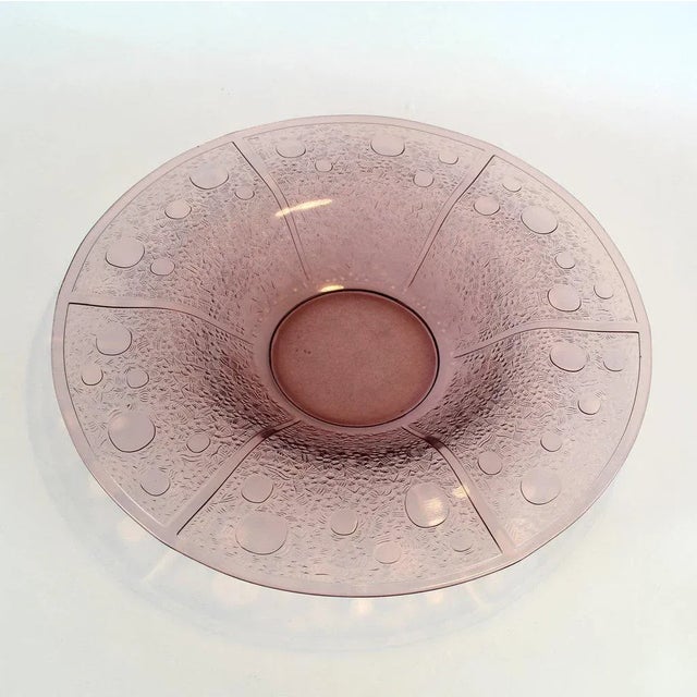 1930s Large French Glass Plate from Verlys, 1930s For Sale - Image 5 of 5