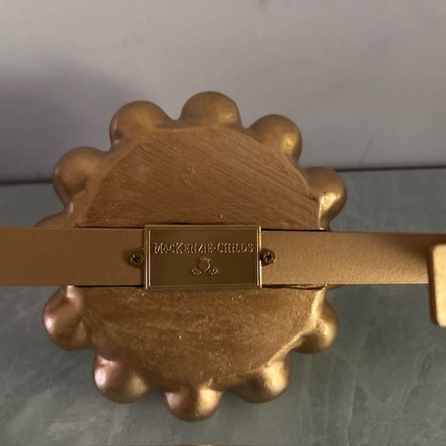 Contemporary Mackenzie-Childs Pink and Cream Courtly Check Wreath Hanger For Sale - Image 3 of 4