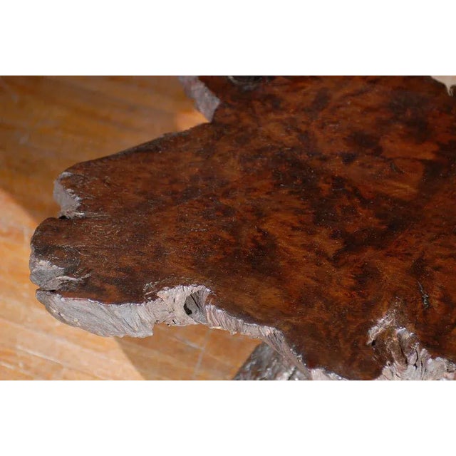 American American Vintage Cypress Wood Coffee Table For Sale - Image 3 of 8
