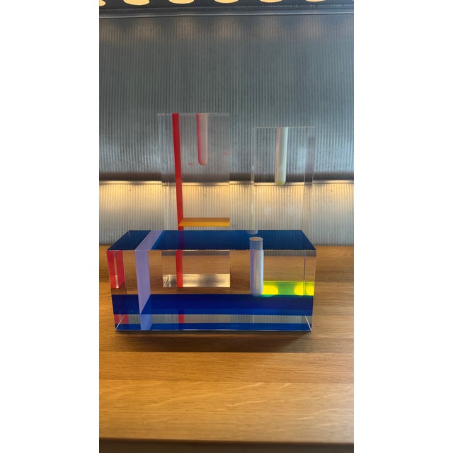 Vintage Vases in Acrylic Glass, 2001, Set of 3 For Sale - Image 4 of 12