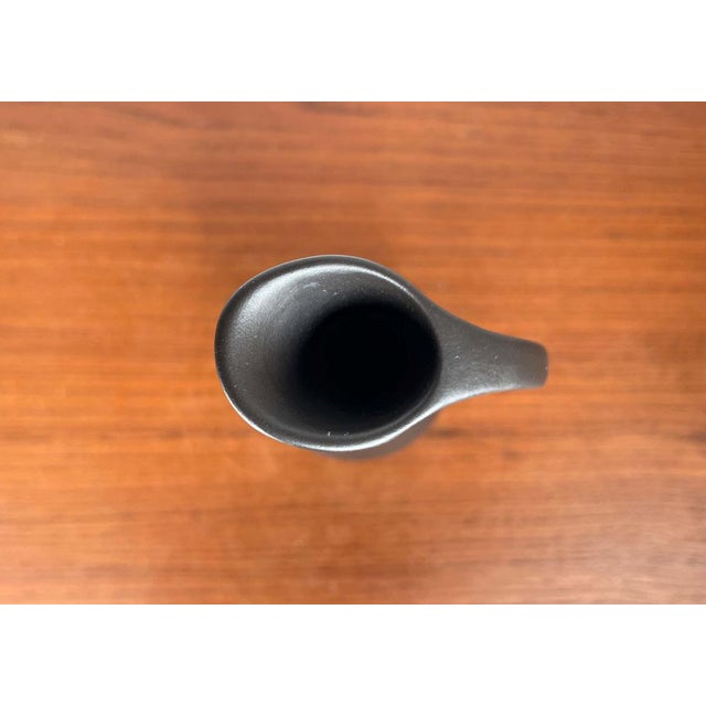 Mid-Century Modern Minimalist Wormser Terra-Sigillata Pottery Carafe Vase, Germany, 1960s For Sale - Image 6 of 13