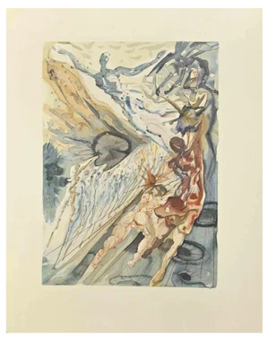 Salvador Dalí, The Two Crown, Woodcut, 1963