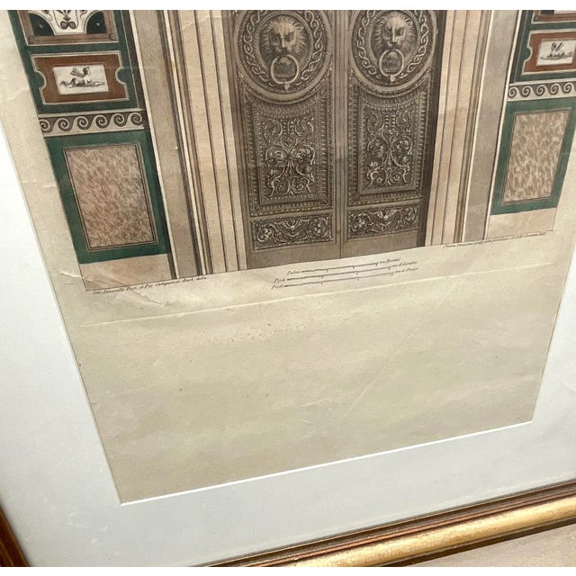 Vintage Pair of Hand Colored Engravings After Raphael “Le Loggie De Raffaello” From the Breakers Hotel For Sale - Image 10 of 11