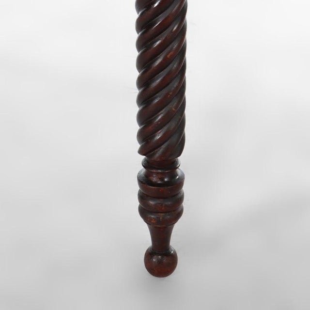 Antique Sheraton Mahogany Game Table With Rope Carved Legs C1830 Measures - 29 1/2" x 36 1/8" x 12 3/8" An antique...