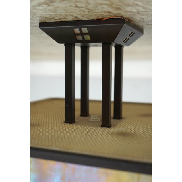 Arroyo Arts & Crafts Slag Glass Ceiling Fixture For Sale - Image 9 of 10