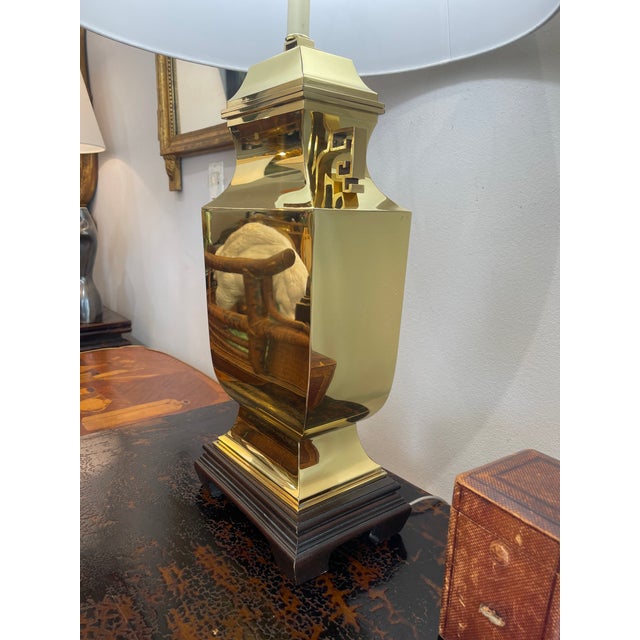 Pair of Large Ming Style Brass Table Lamps, 1960s, Italy For Sale - Image 13 of 18
