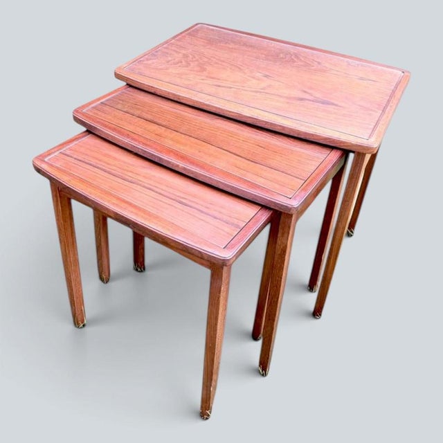Vintage Teak Nesting Tables by Richard Hornby, 1960s, Set of 3 For Sale - Image 3 of 9