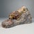 Stone Lion Sculpture with Shell, 1800s, Paint and Stone For Sale - Image 9 of 17