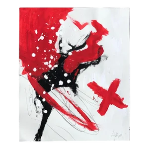 El Toro by Cassandra Auker, Acrylic Abstract on Paper