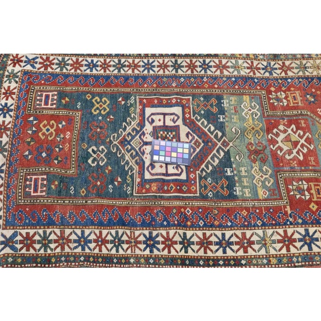 Antique Kazak Rug 3'4'' x 5'2'' For Sale - Image 4 of 12