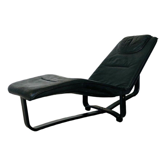Vintage Norwegian Leather Lounge Chair by Ingmar Relling For Sale