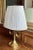 Traditional Vintage Horn Design Plated Brass Plug in Table Bouillotte Lamp For Sale - Image 3 of 8