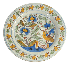 Antique 19th Century Ceramic Dutch Delft Plate