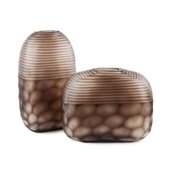 2020s Bruni Brown Glass Short Vase For Sale - Image 5 of 5