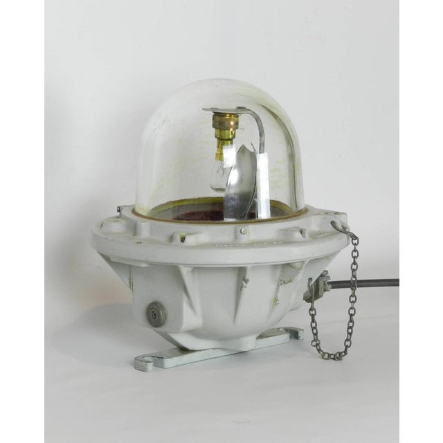 Large Industrial Spinning Bulk Head Light from ATX Legrand, 1960s For Sale - Image 9 of 10