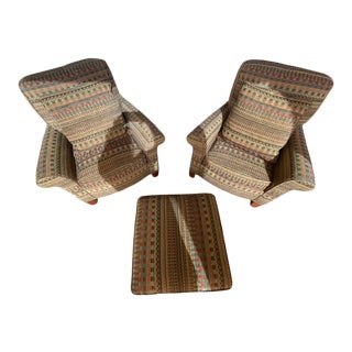 Stickley Oberlin Easy Chairs & Ottoman - Set of 3 For Sale