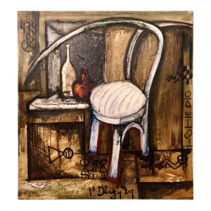 Vitaly Dlugy White Chair, 1989 Oil on Canvas