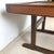 Vintage Studio-Made Square End Table With Cognac Leather Inset Top & Architectural Trestle Base, Mid-Century For Sale - Image 9 of 18