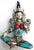 Mid-Century Tibetan-Style Inlaid Brass Green Tara Statue – 11" H For Sale - Image 9 of 18