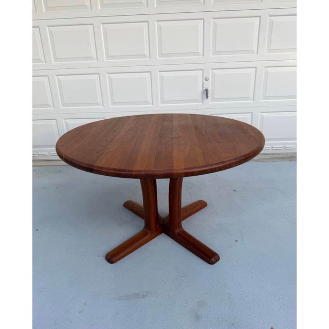 1970s Dyrlund Solid Teak Extendable Dining Table – Danish Modern Design For Sale - Image 9 of 10