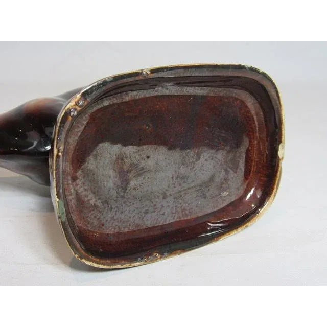 Brown Glazed English Staffordshire Cow Creamer For Sale In San Francisco - Image 6 of 13