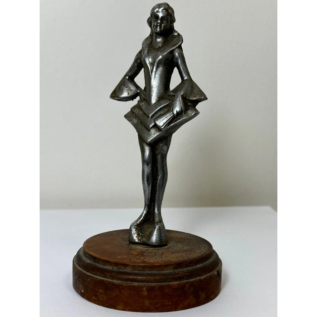 1930s Art Deco British Bronze Lady Dancer Car Mascot Figurine For Sale - Image 12 of 12
