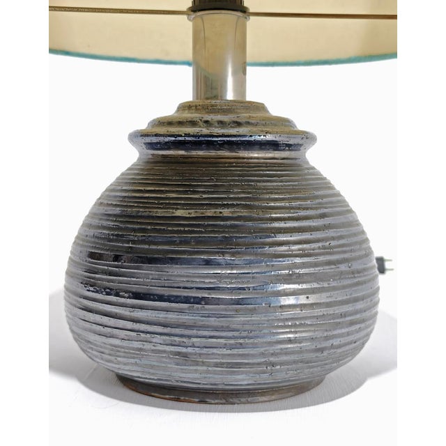 Glazed Ceramic Table Lamp by Ruggero Giangiacomi for La Bottega Ii Punto, 1970s For Sale - Image 9 of 12