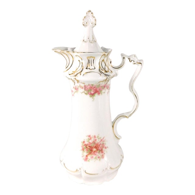1980s White Unmarked Chocolate Pot For Sale