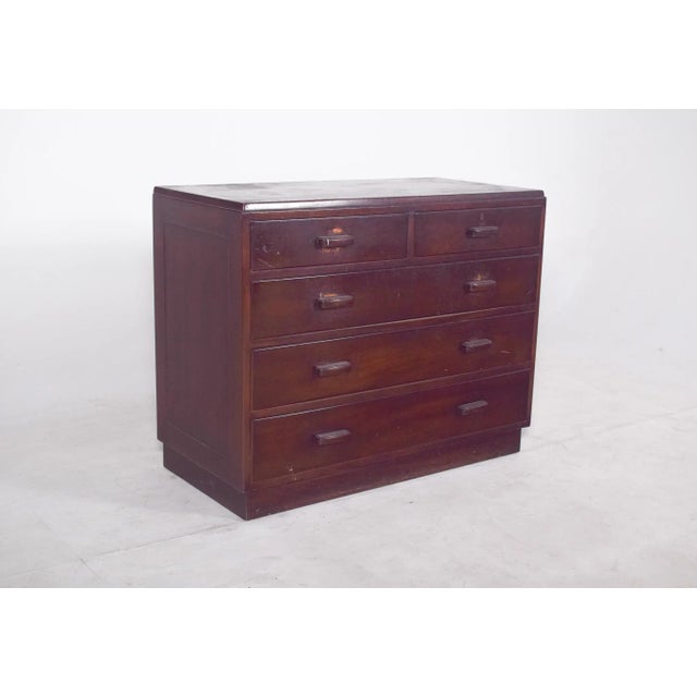 1920s Vintage English Chest of Drawers, 1920 For Sale - Image 5 of 10