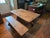 American 1970s Habersham Plantation Trestle Table and 2 Benches For Sale - Image 3 of 3