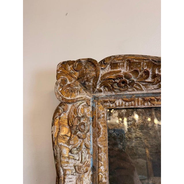 Wood 19th Century French Louis Philippe Giltwood Mirror With Original Mercury Glass For Sale - Image 7 of 9
