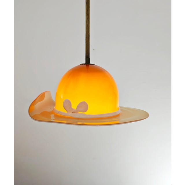 Hat-Shaped Pendant Lamp in Murano Glass attributed to Paolo Venini, Italy, 1970 For Sale - Image 12 of 18